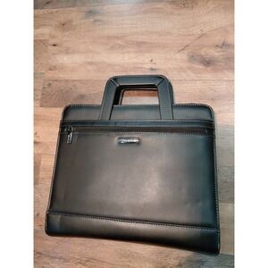 Samsonite Leather Padfolio With Retractable Handle